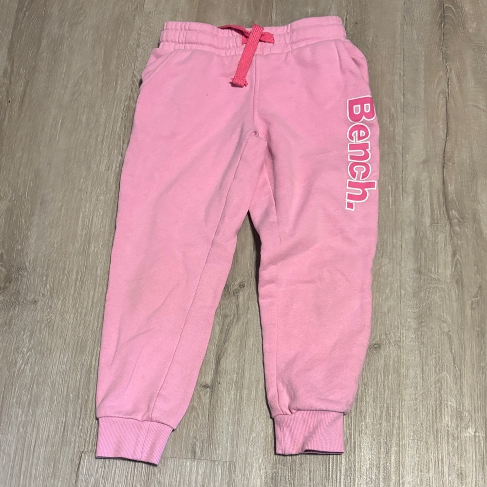 Bench Pink Kids Joggers with Logo and Drawstring